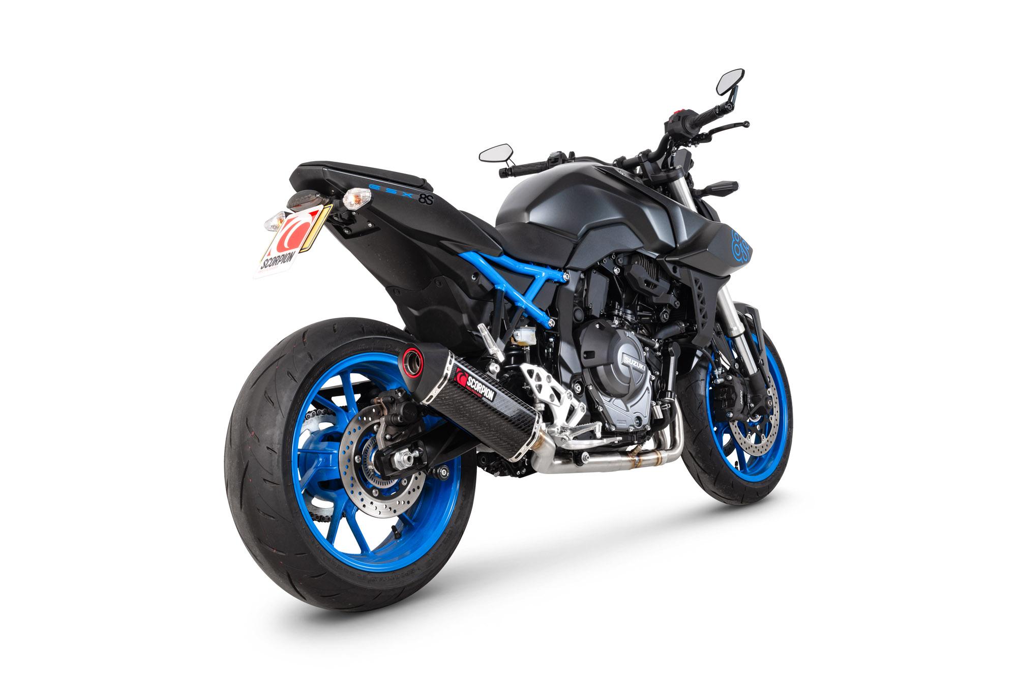 Scorpion Exhausts Black Rsi129sysceo - Scorpion Serket Parallel Full System Carbon Fibre For Suzuki Gsx-8S 2023-2025