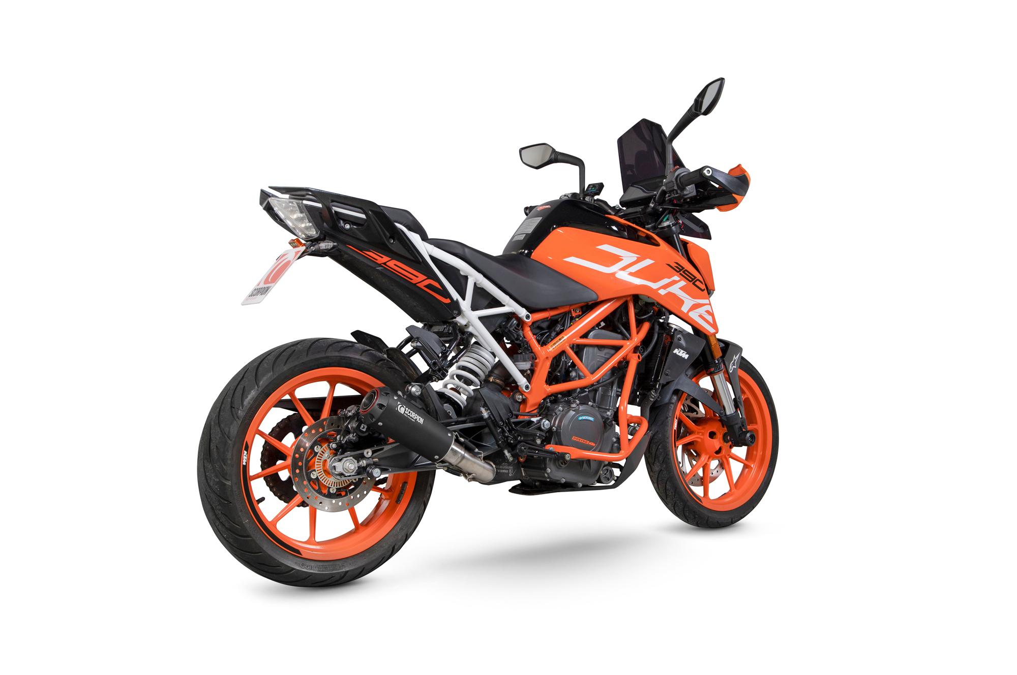 Scorpion Exhausts Black Pkt83bcer - Scorpion Red Power Slip-On Ceramic For Ktm Duke 390 2017-2020