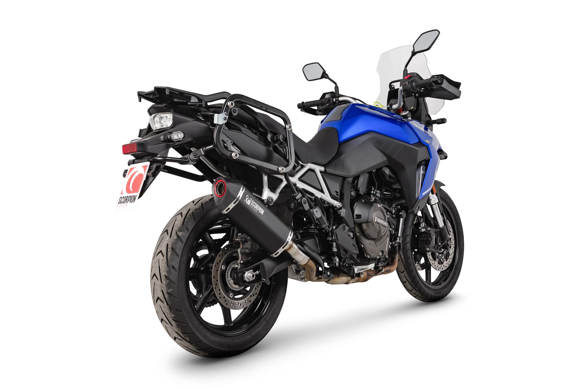 RSI131BCER - Scorpion Serket Parallel Slip-On Black Ceramic For Suzuki V-Strom 800 DE 2023-2025
