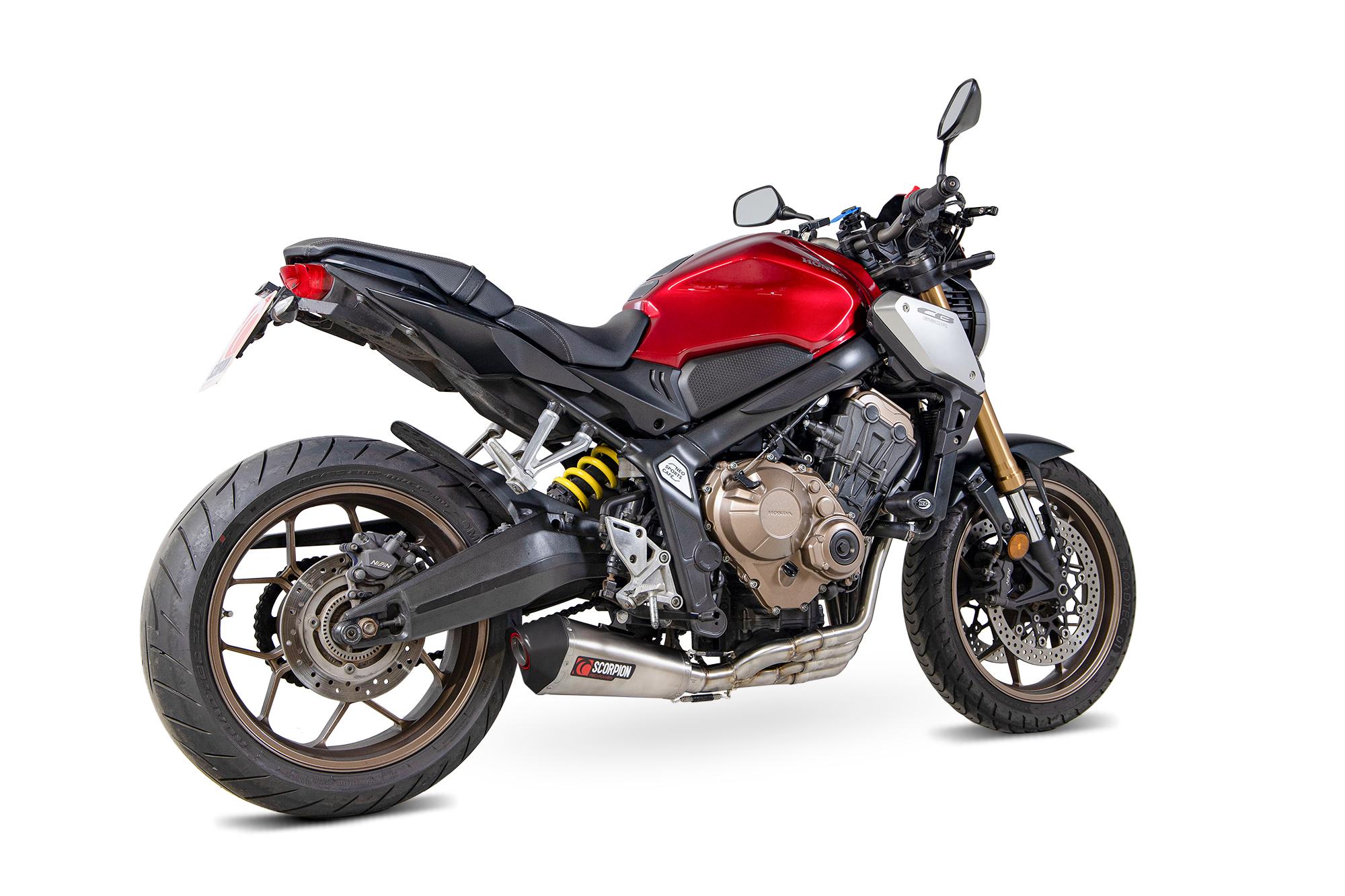 Scorpion Exhausts Silver Rha196sysseo - Scorpion Serket Taper Full System Stainless Steel For Honda Cb650r Neo Sports Cafe 2019-2023
