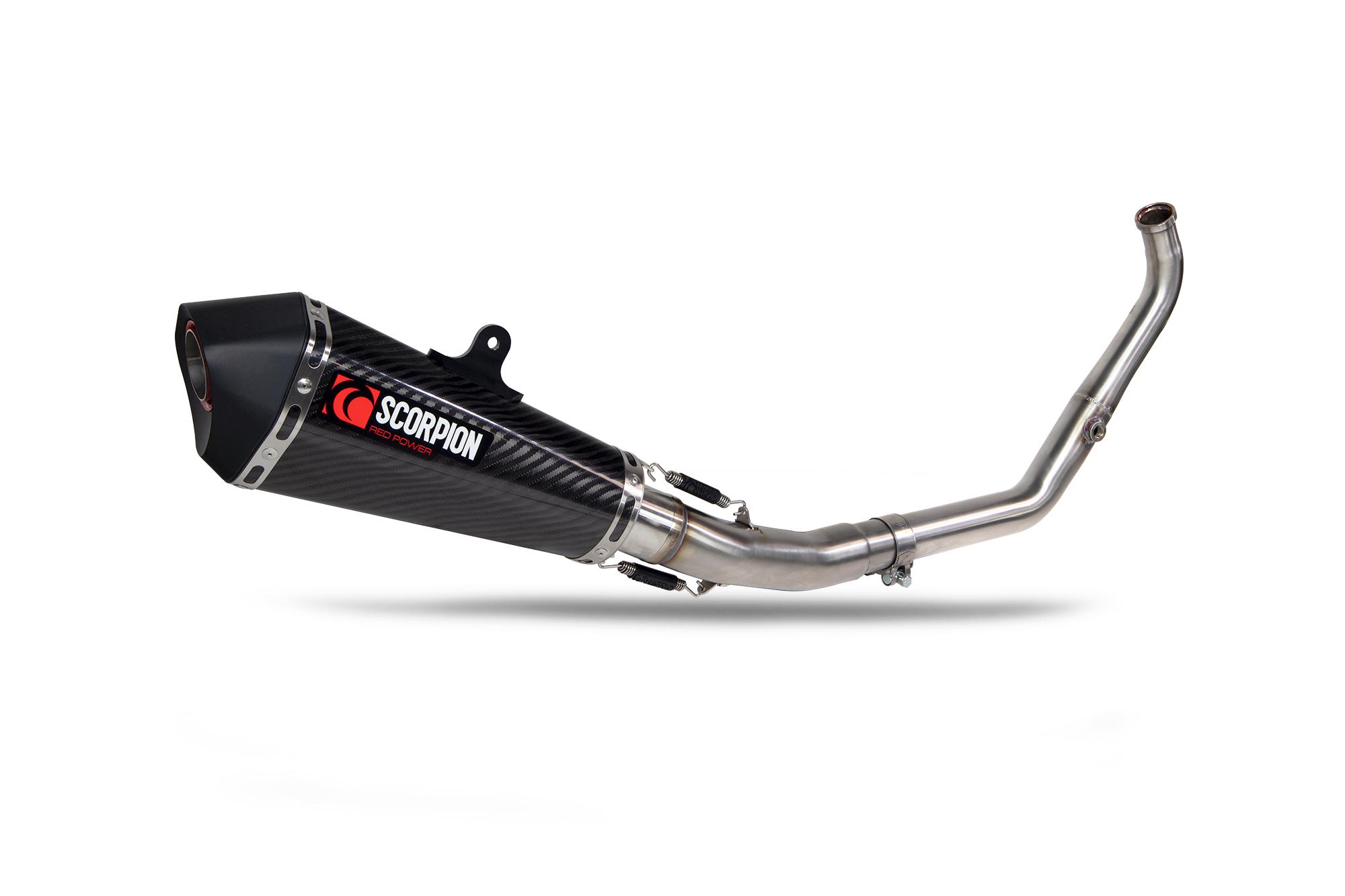 Scorpion Exhausts Black Rya129sysceo - Scorpion Serket Taper Full System Carbon Fibre For Yamaha Yzf-R125 Euro 5+ 2024-2025