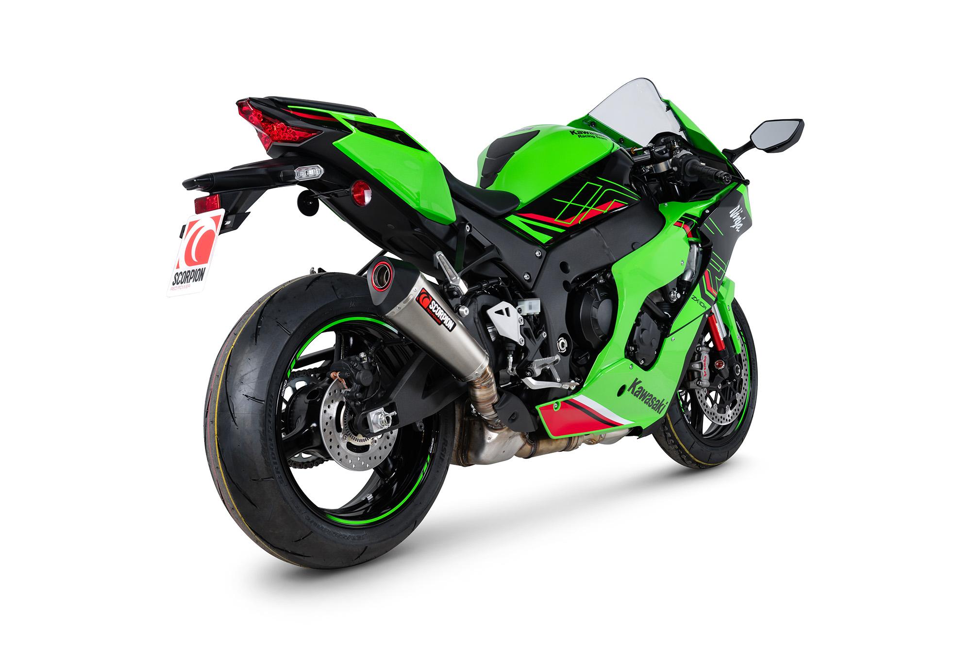 RKA148TEO - Scorpion Serket Taper Slip-On Titanium For Kawasaki Ninja ZX-10R 2021-2025
