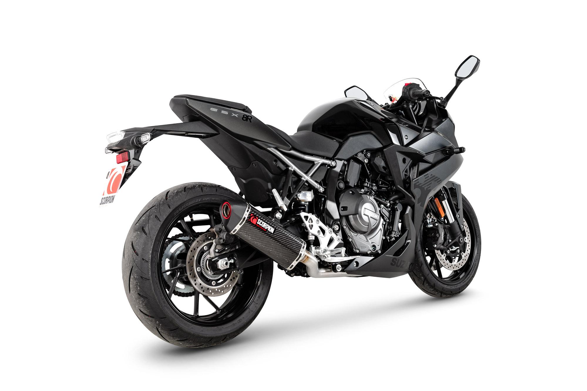 Scorpion Exhausts Black Rsi130sysceo - Scorpion Serket Parallel Full System Carbon Fibre For Suzuki Gsx-8R 2024-2025