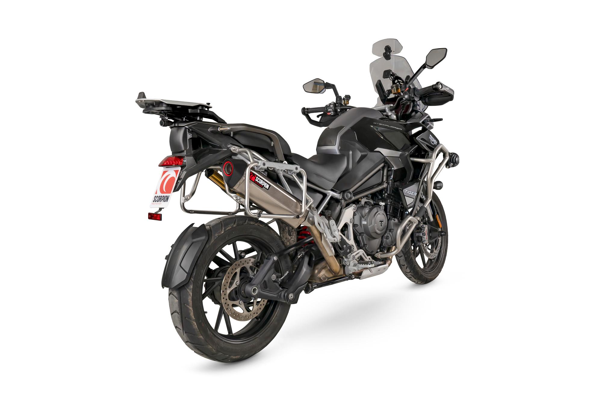 Scorpion Exhausts Silver Rtr94seo - Scorpion Serket Parallel Slip-On Stainless Steel For Triumph Tiger 1200 2022-2025