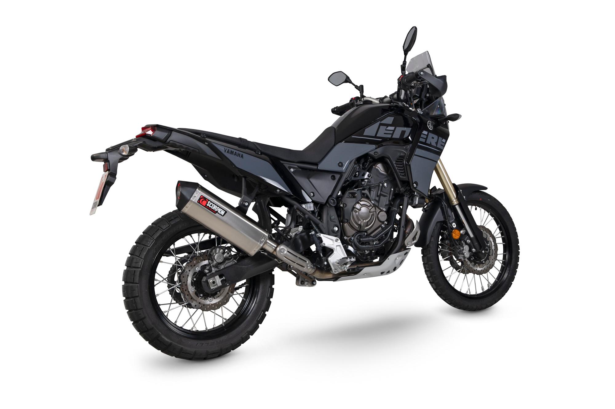 Scorpion Exhausts Grey Rya122teo - Scorpion Serket Parallel Slip-On Titanium For Yamaha Tenere 700 2021-2025