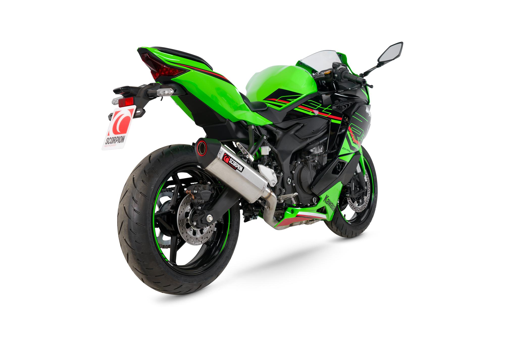 Scorpion Exhausts Silver Rka146sysseo - Scorpion Serket Parallel Full System Stainless Steel For Kawasaki Zx-4Rr 2023-2025