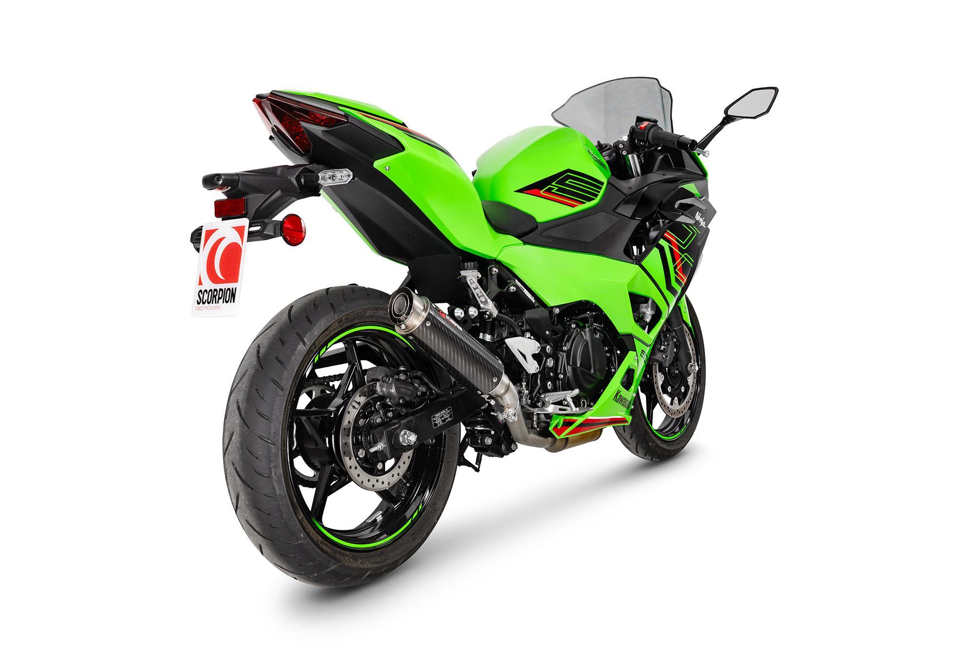 KA1022CEM - Scorpion RP1-GP Slip-On Carbon Fibre For Kawasaki Ninja 500 2024-2025