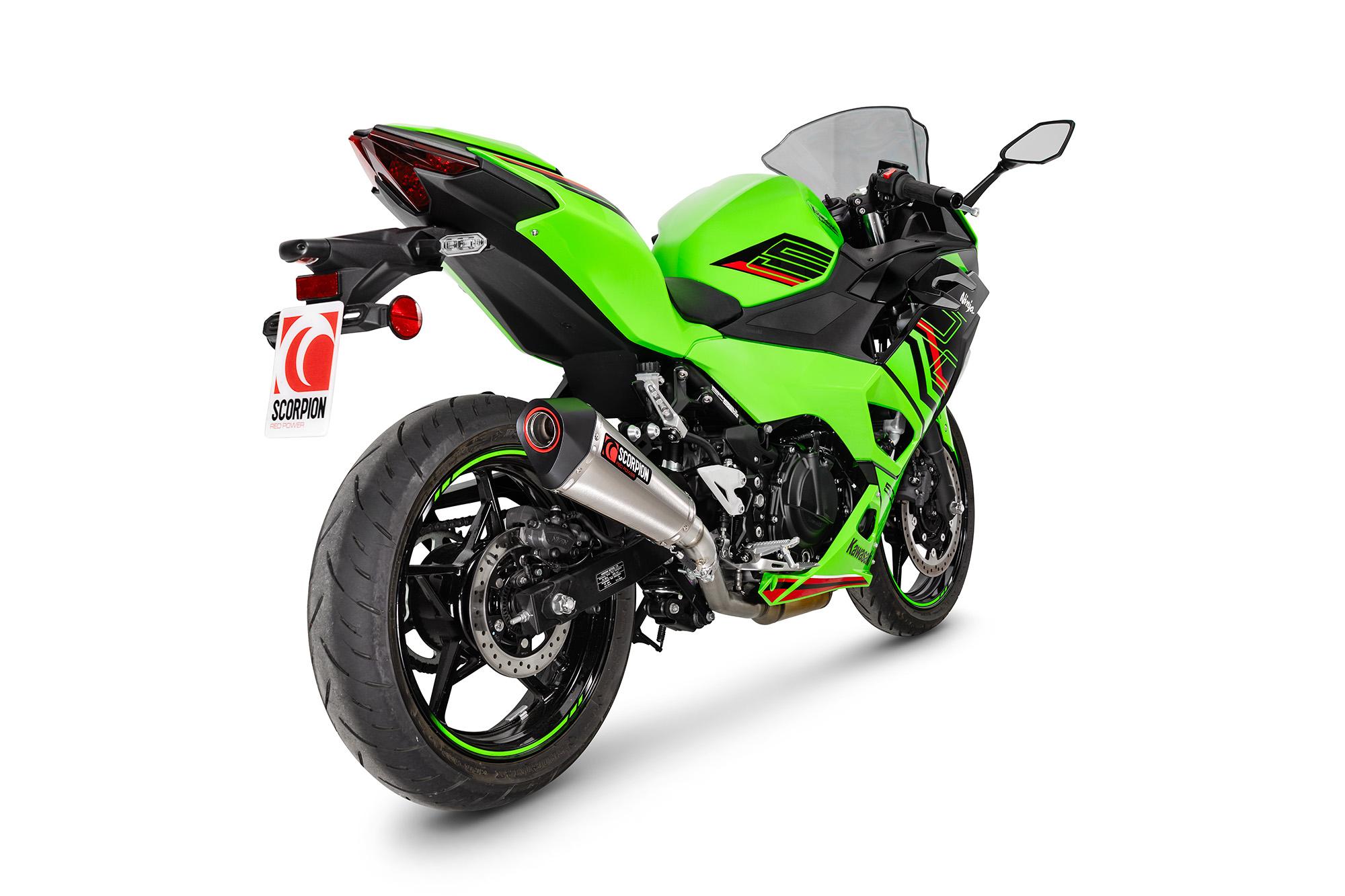 RKA149SEO - Scorpion Serket Taper Slip-On Stainless Steel For Kawasaki Ninja 500 2024-2025