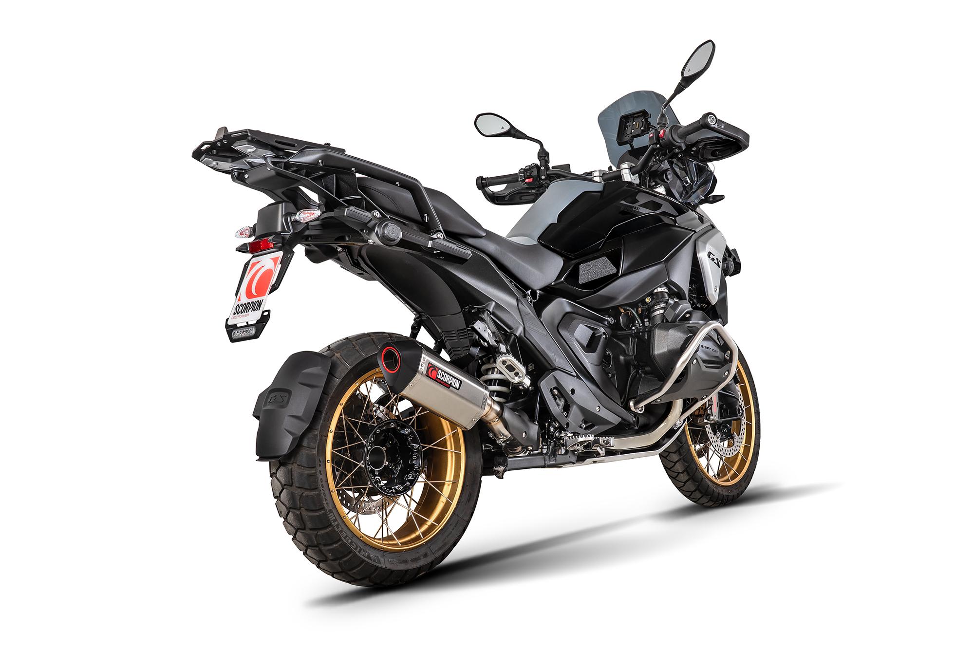 Scorpion Exhausts Silver Rbm84seo - Scorpion Serket Parallel Slip-On Stainless Steel For Bmw R 1300 Gs 2023-2025