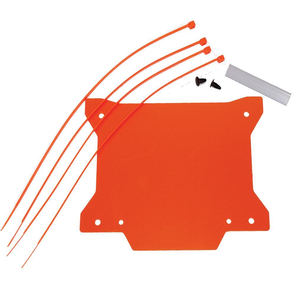 Apico Orange Tbnoplate 19 Or - Front Number Board Plastic With Window New X Shape