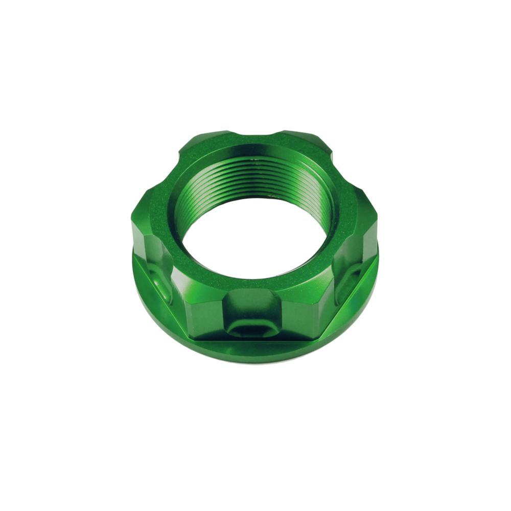 SSNUT3 GREEN - Apico Small Steering Stem Nut For Yamaha YZ65 2018-2026, YZ85 2002-2026, Kawasaki KX65 2000-2026, KX 125/250 1988-1991 Green