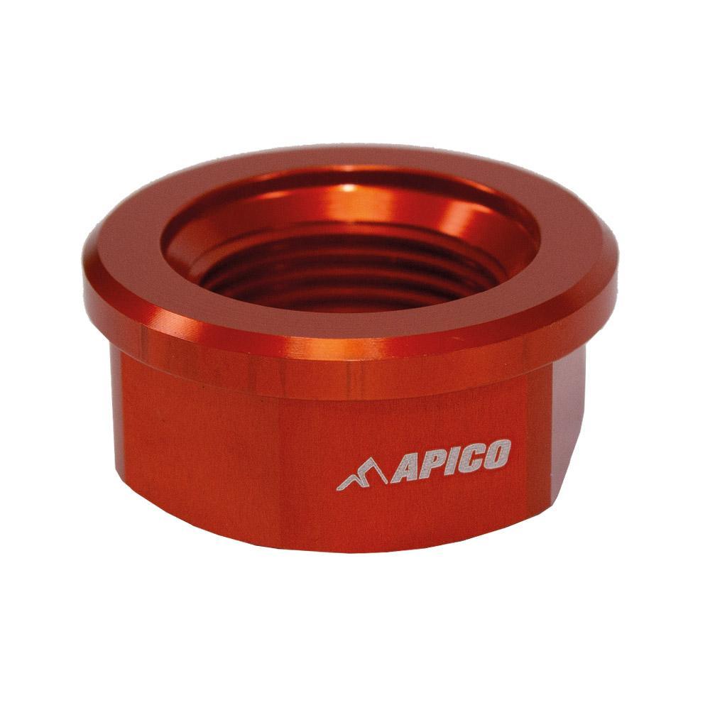 AXNUT R3 OR - Apico Axle Nut Rear M22 X 1.5 For KTM SX/SXF 125-450 & Husqvarna TC/FC125-450 & Gas Gas MC 250/450F Factory Edition 2023-2025 Orange