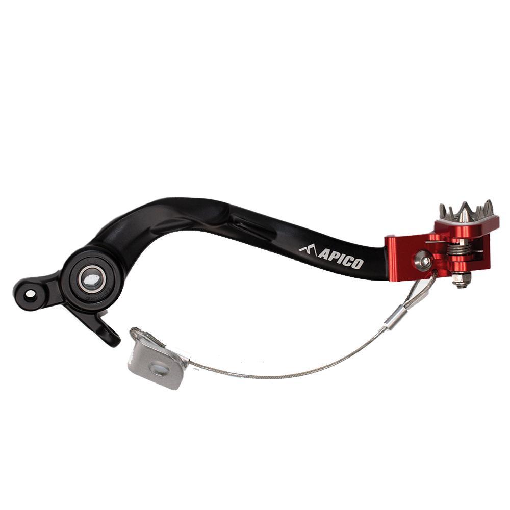 Apico Red Bpf509 Black/ - Brake Pedal For Ktm Sx/Sxf & Husqvarna Tc/Fc 125-450 2023-2024, Ktm Exc/Exc-F & Husqvarna Te/Fe 150-501 2024, Gas Gas Mc/Mc-F/Ec/Ec-F 2024 Black