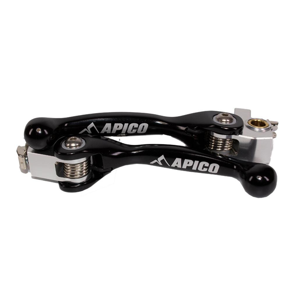 Apico Black Leflexi Set Hon4 Bk - Set Of Flexi Levers For Honda Crf450r 2021-2023, Crf450rx 2021-2023