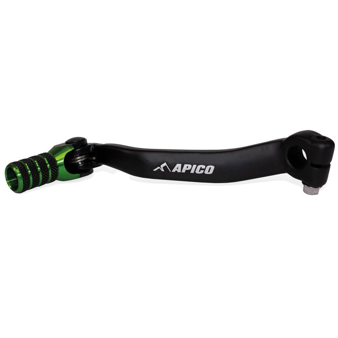 Apico Green Gpf202 Elite Bkgn - Elite Gear Pedal For Kawasaki Kx125 2003-2008 Black
