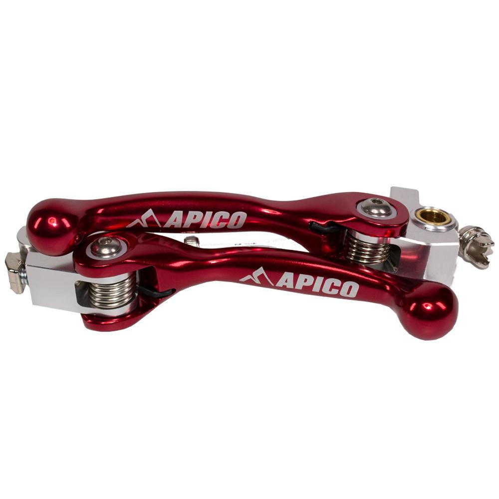 LEFLEXI SET HON4 RED - Apico Set Of Flexi Levers For Honda CRF450R 2021-2023, CRF450RX 2021-2023 Red