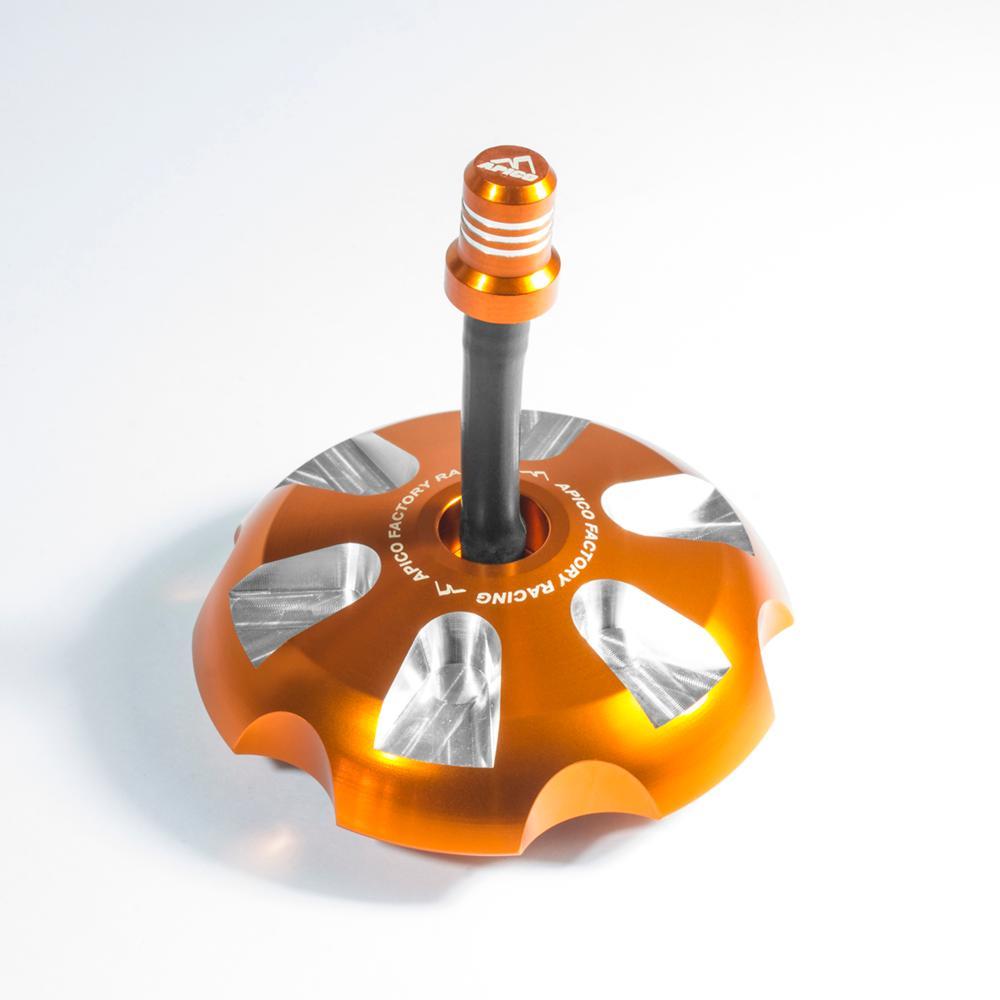 FUELCAP KTM 2 OR - Apico Alloy Fuel Cap For KTM SX/SXF 85-450 2013-2025, Husqvarna TC/FC 85-450 2014-2025, Gas Gas MC/MC-F 85-450 2021-2025 Orange