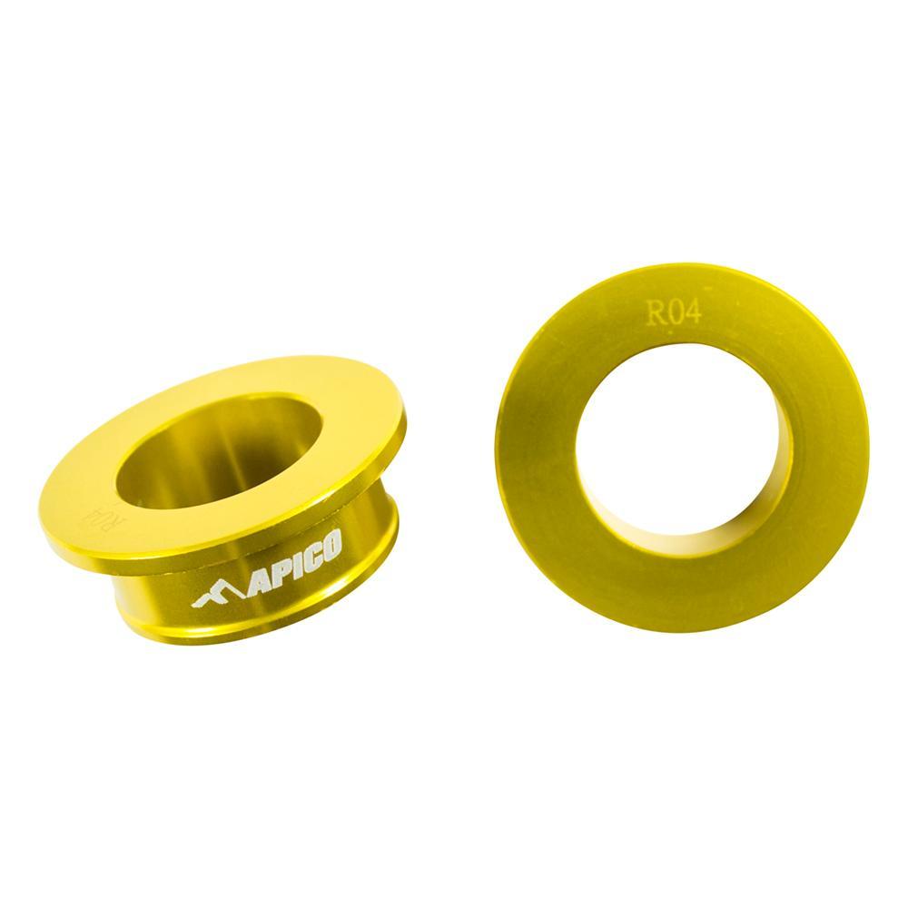 Apico Gold Wsr Suz 2 Gd - Rear Wheel Spacers For Suzuki Rm 125/250 2001-2008