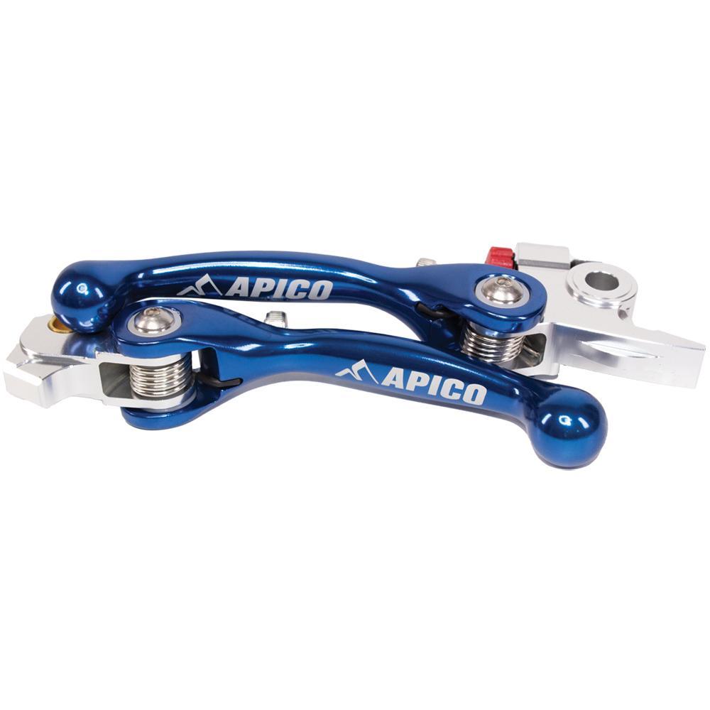 LEFLEXI SET KAW3 BU - Apico Set Of Flexi Levers For Kawasaki KXF450 2024, KX450XC 2024 Blue