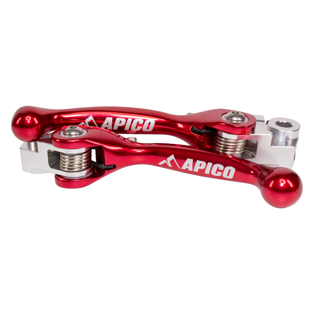 Apico Red Leflexi Set Gas 3 Rd - Set Of Braktec Flexi Levers For Gas Gas Ec/Ec-F250-350 2021-2023, Husqvarna Te/Fe 150-501 2022-2023