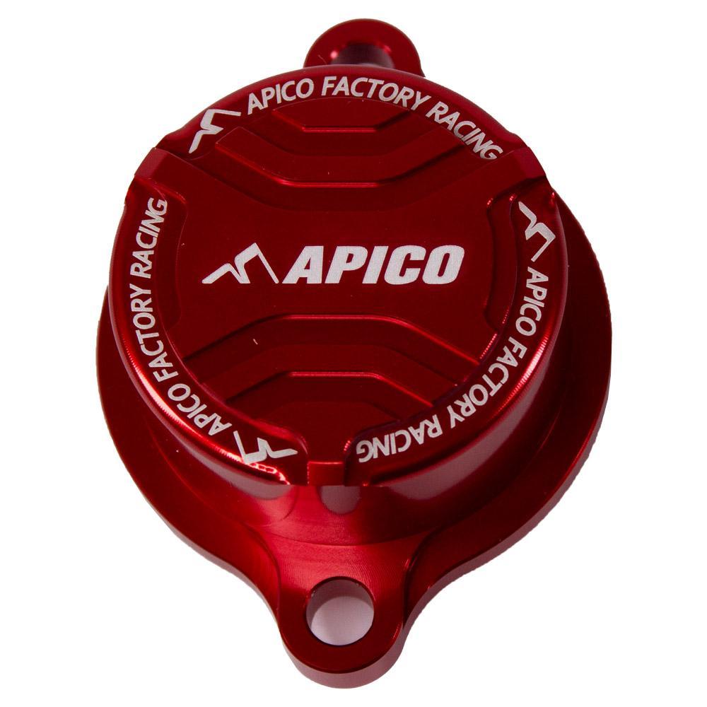Apico Red Ofc Yzf450 23 - Oil Filter Cover For Yamaha Yzf450 2023-2025, Yzf450x/Wrf450 2024-2025