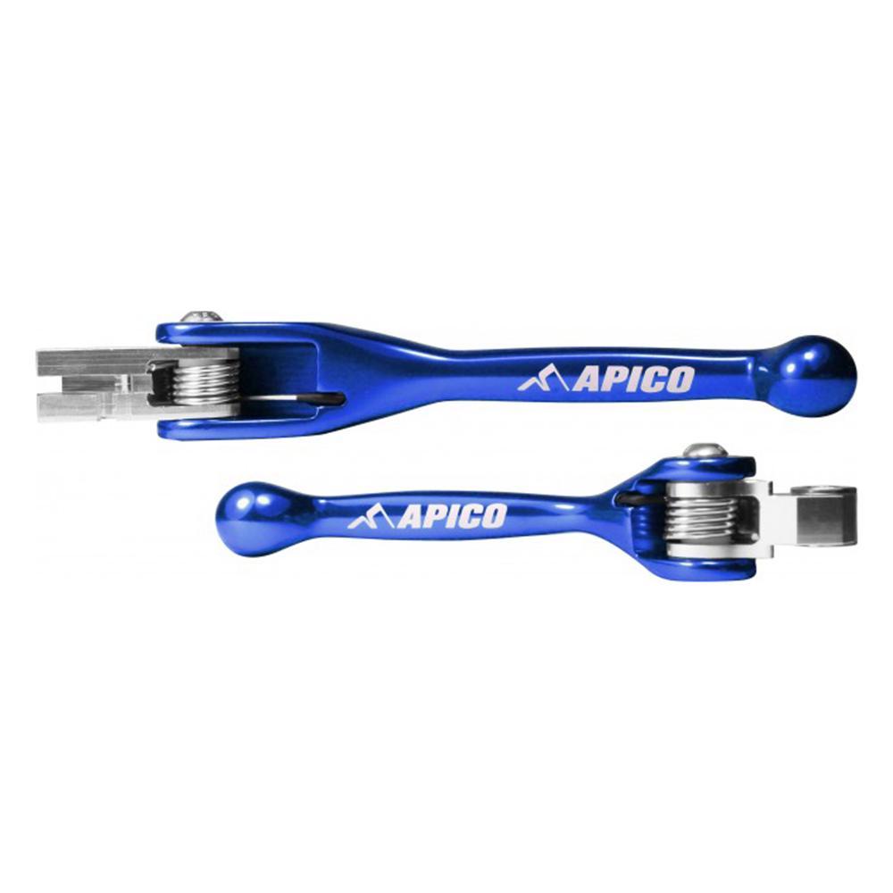 LEFLEXI SET BETA BLUE - Apico Set Of Flexi Levers For Beta RR 125/250/300 2013-2023, RR 350/500 2012-2023, TM MX 125/250/350/450 2010-2018 Blue