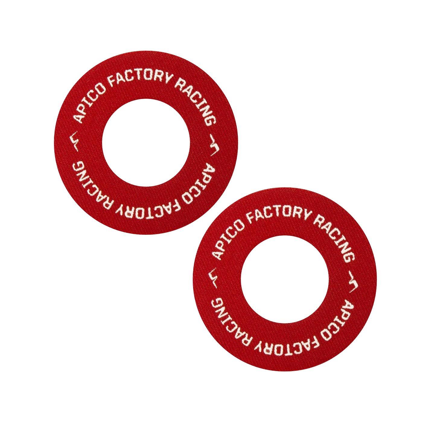 BBAPI RED - Apico Blister Buster Grips Donuts Pack Of 2 Red/white
