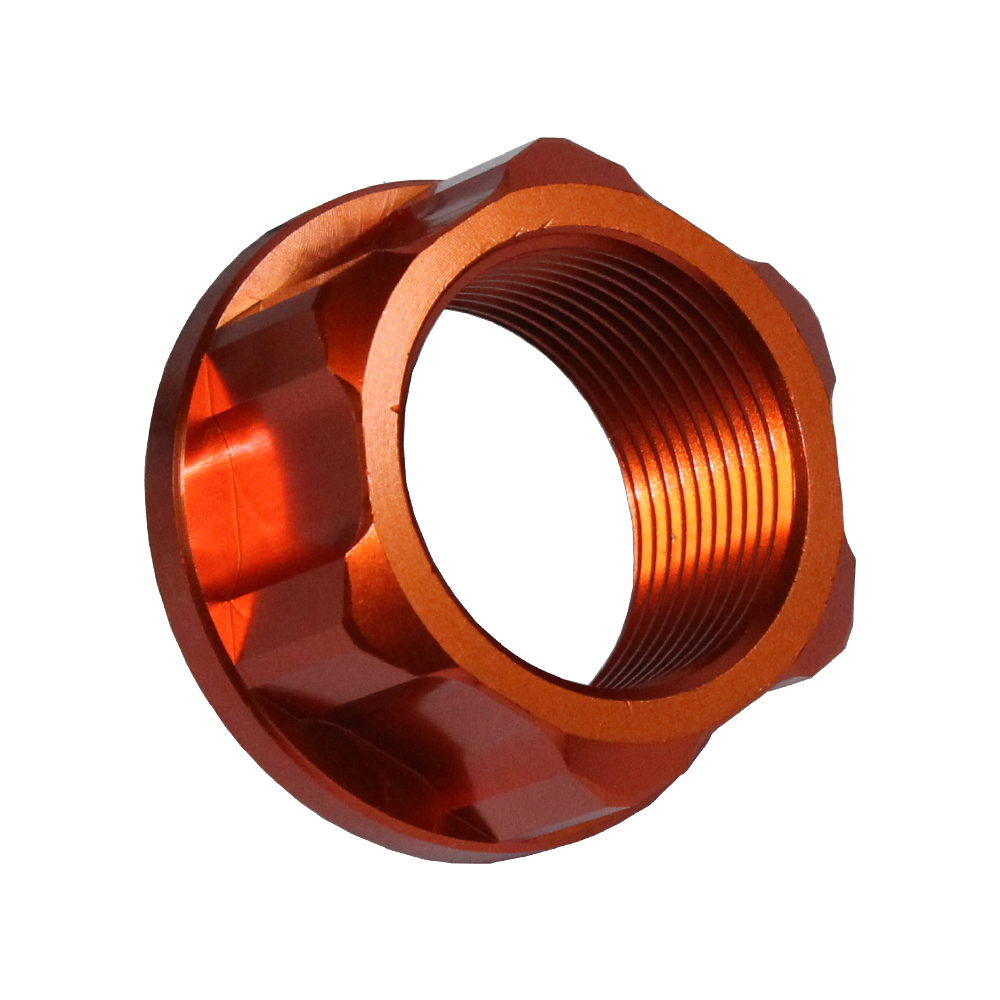 Apico Orange Axnut R2 Or - Axle Nut Rear M25 X 1.5 For Ktm Sx/Sxf 125-450 2013-2022, Husqvarna Tc/Fc 125-450 2017-2022, Gas Gas Mc/Mc-F 2021-2023