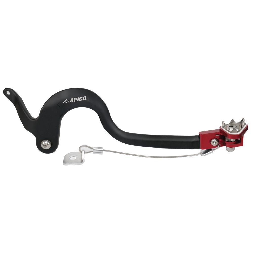 BPF130 BLACK/RED - Apico Forged Brake Pedal For Honda CRF125F 2014-2023 Black/Red