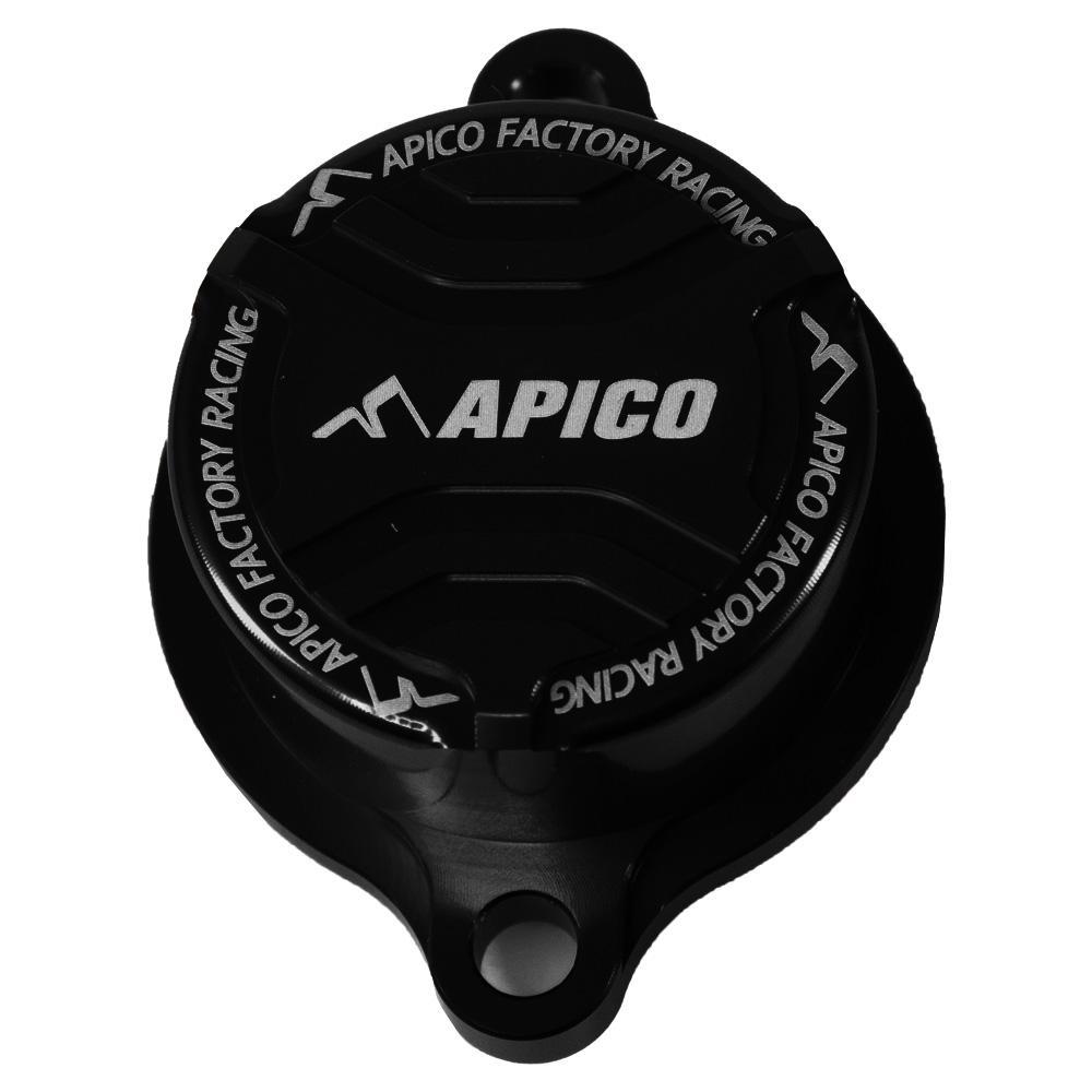 Apico Black Ofc Yzf450 23 Blk - Oil Filter Cover For Yamaha Yzf450 2023-2025, Yzf450x & Wrf450 2024-2025
