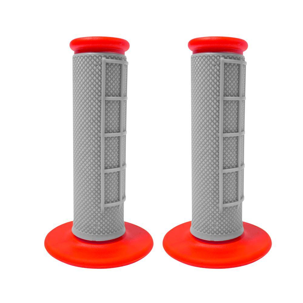 HBG APICO RED - Apico Motocross MX Bike Handlebar Grips Grey Red