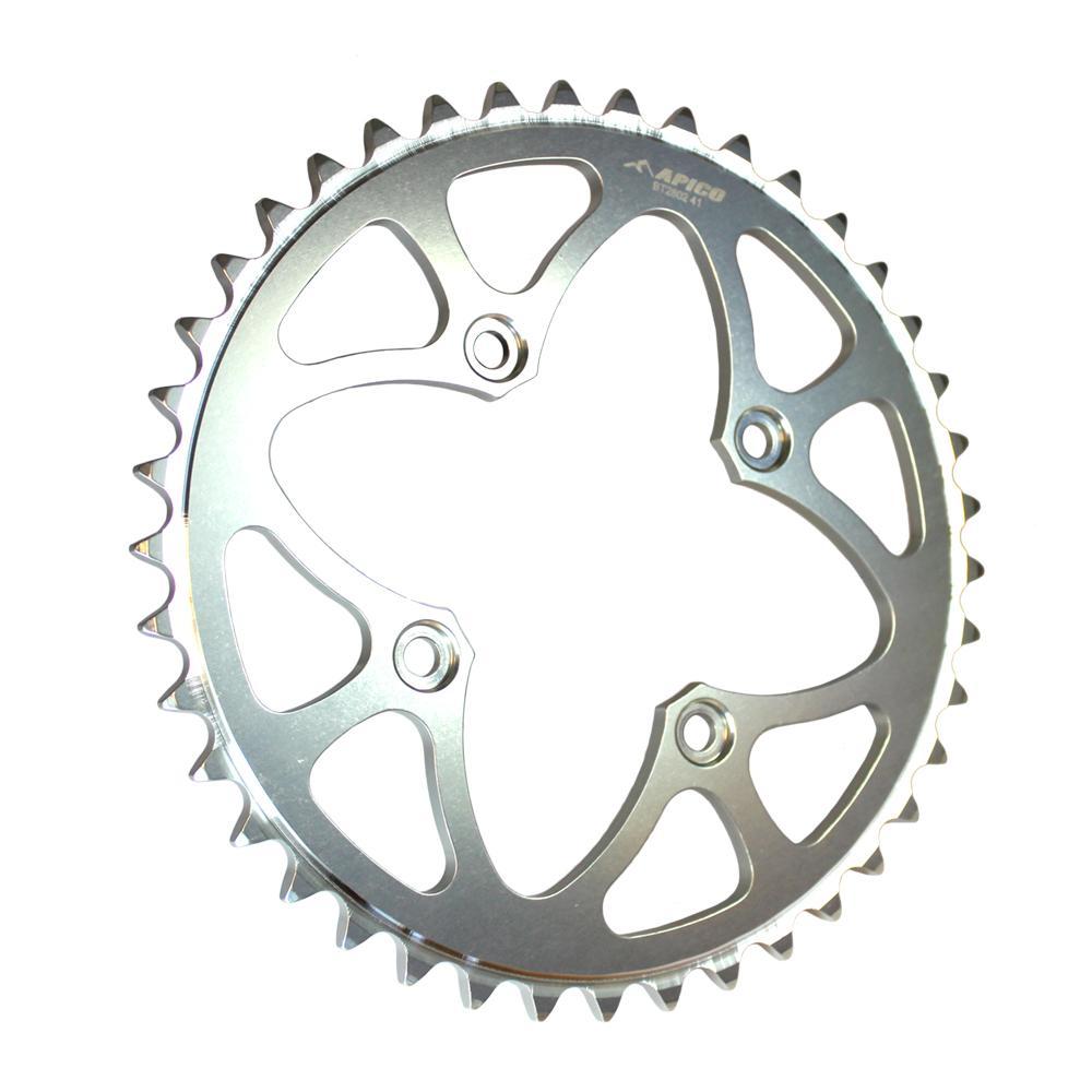 BT2802 SILVER 40T - Apico Rear Sprocket For Scorpa SY/SYF/SR/TWENTY 2002-2024, Gas Gas TXT/PRO/RAGA/FACTORY 2002-2024 40T Silver