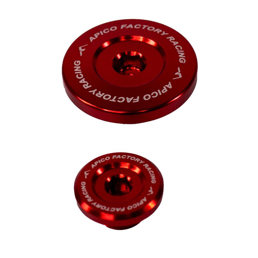 Apico Blue Ep-015 Red - Engine Plugs For Yamaha Yzf450 2023-2025, Wrf450 2024-2025 Red