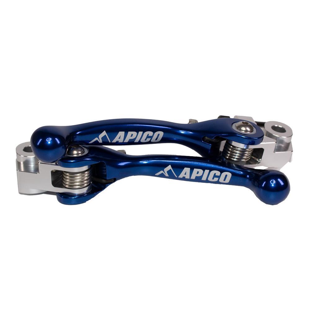 Apico Blue Leflexi Set Gas 3 Bu - Set Of Braktec Flexi Levers For Gas Gas Ec/Ec-F250-350 2021-2023, Husqvarna Te/Fe 150-501 2022-2023