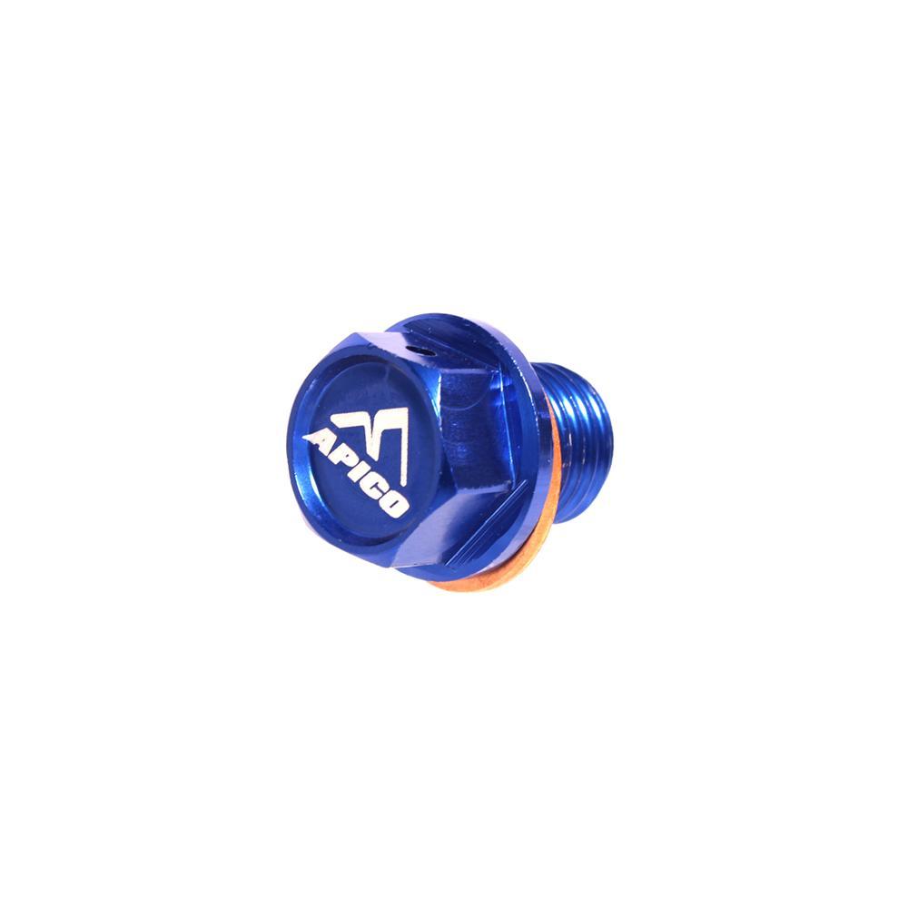 Apico Blue Sumpbolt Mag Ktm Bu - Magnetic Sump Drain Bolt M12 X 12Mm X 1.5 For Ktm Sx/Sxf/Exc/Exc-F & Husqvarna Tc/Te/Fc/Fe & Gas Gas Mc/Ec All