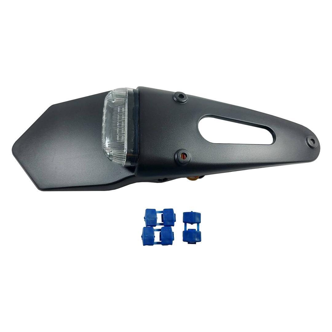 TAIL LIGHT UNI 2 CL - Apico Universal Rear LED Tail Light Enduro Style With Clear Lens (Homologated)
