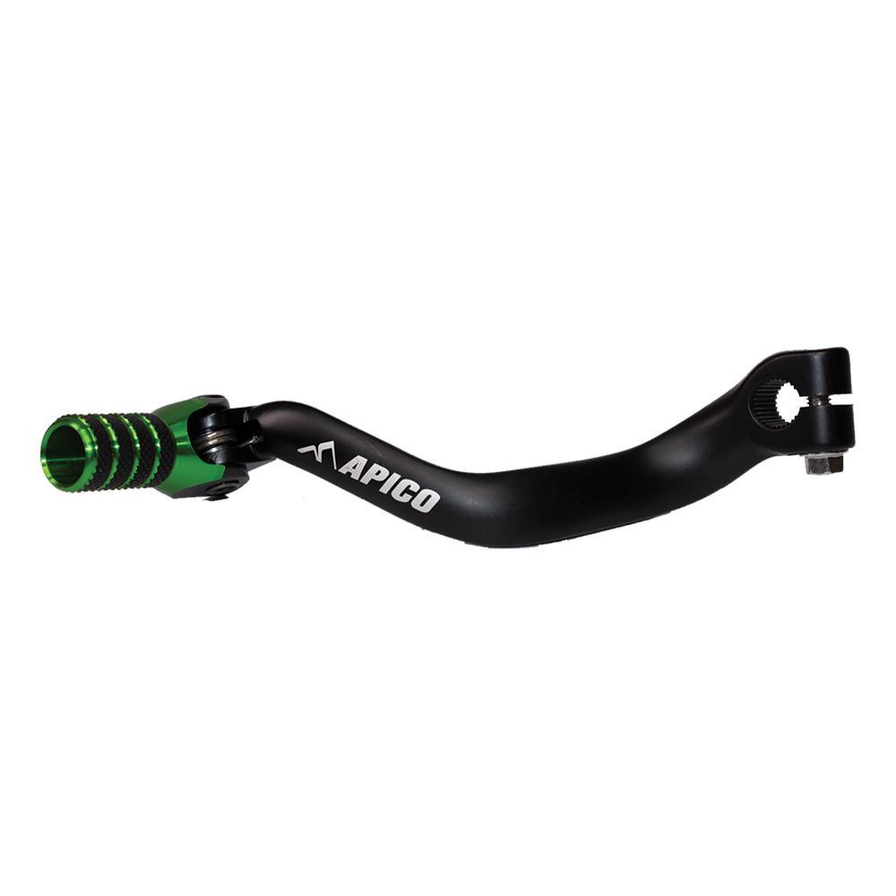 Apico Green Gpf203 Elite Bkgn - Elite Gear Pedal For Kawasaki Kx 125/250 1988-1993, Kx500 1988-1993 Black