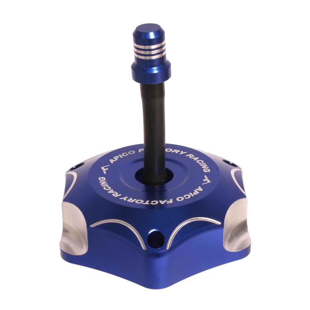 FUELCAP YAM 2 BU - Apico Alloy Fuel Cap For Yamaha YZ65 2018-2026, YZ85 2022-2026, Raptor 50-700 2002-2025, TTR 50-230 2000-2025 Blue