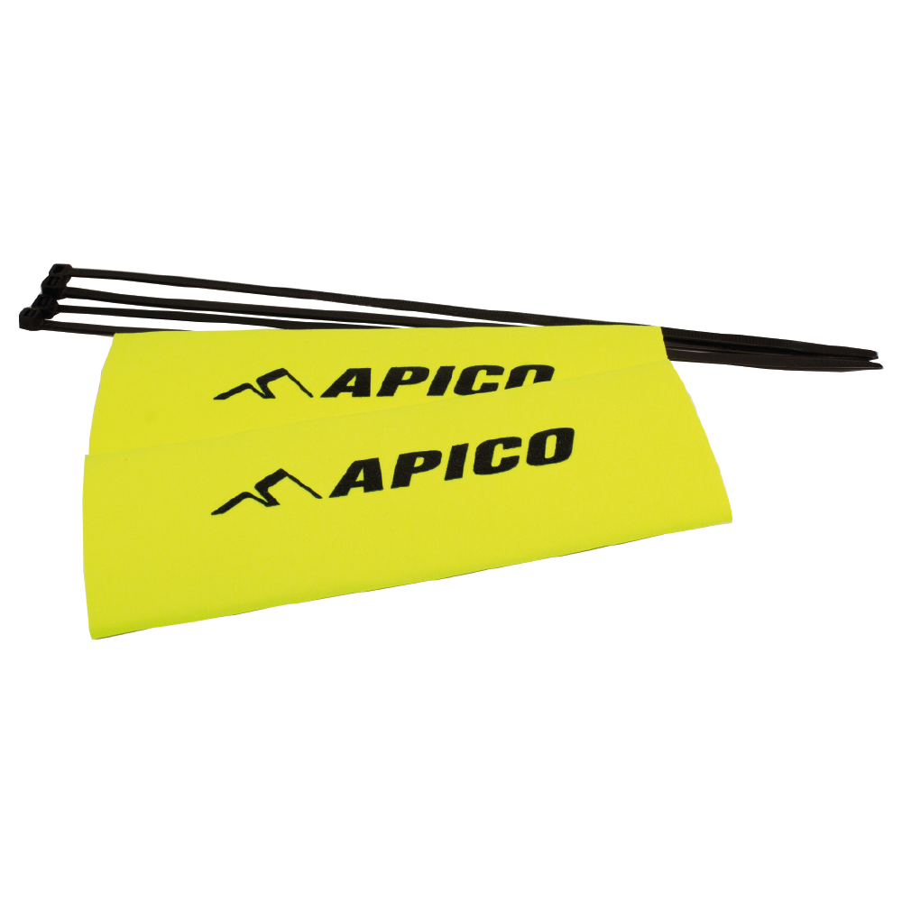 Apico Fluorescent Yellow Fo Neo Trial Flu - Trials Neoprene Fork Guards 18.5Cm