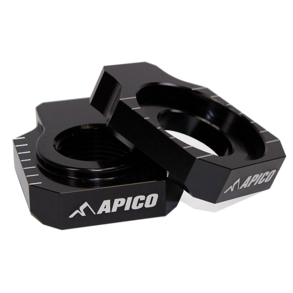 Apico Black Rab-22 - Rear Axle Blocks For Ktm Sx/Sxf 125-450 2023, Husqvarna Tc/Fc 125-450 2023, Gas Gas Mc 250/450F Factory Edition 2023
