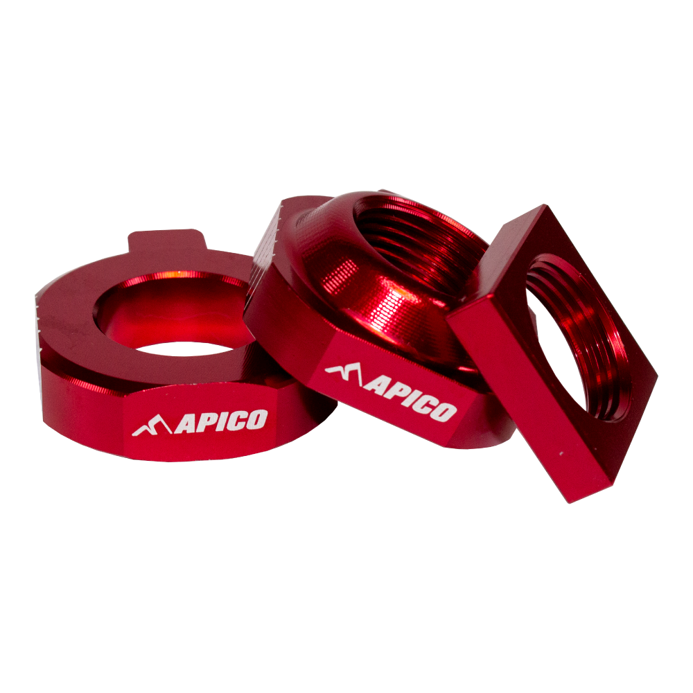 Apico Red Rab-13 - Rear Axle Blocks For Ktm Sx85 & Freeride 2015-2023, Husqvarna Tc85 2015-2023, Gas Gas Mc85 2021-2023