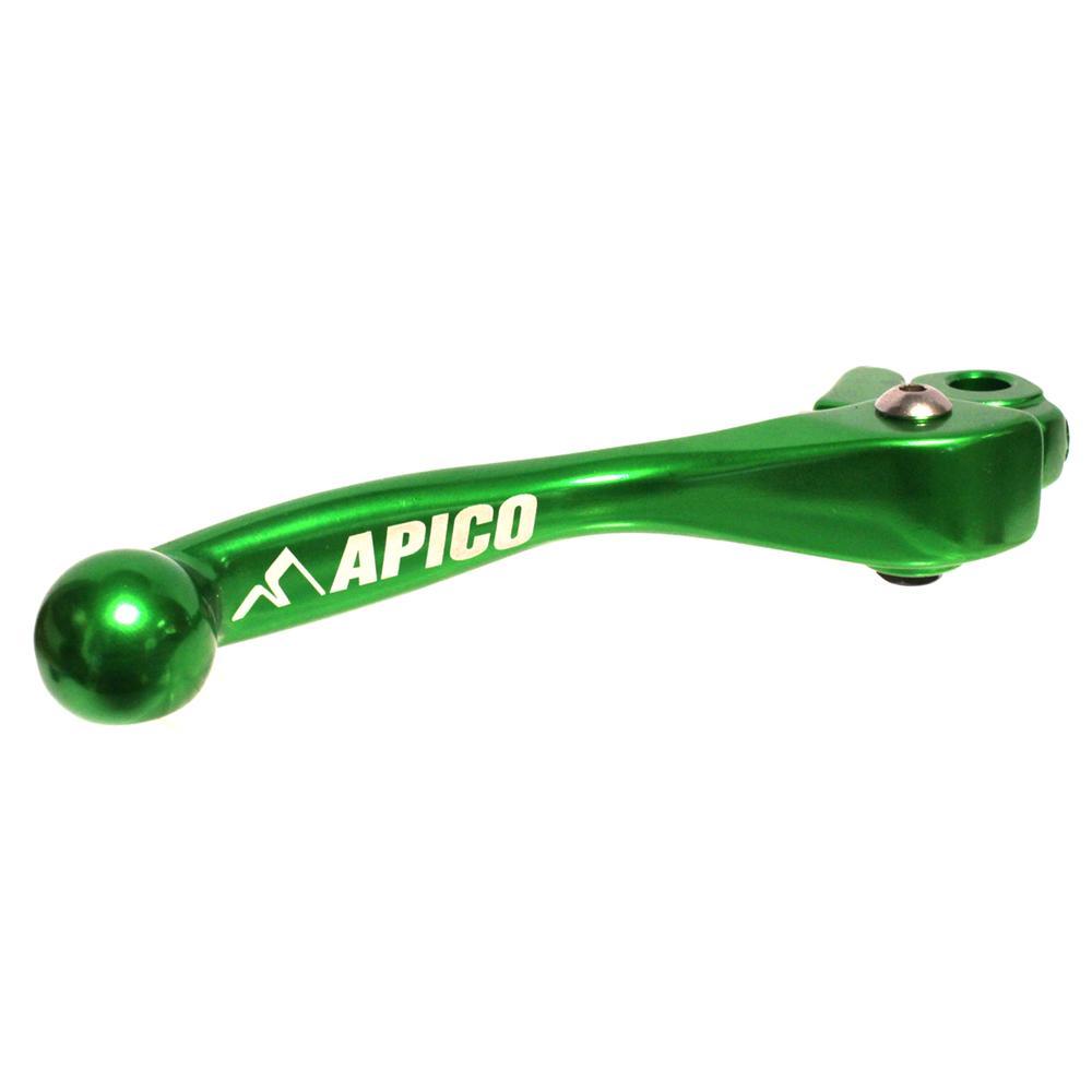 LEB23 ELITE GN - Apico Elite Brake Lever For Suzuki RM85 2005-2025, Kawasaki KX 2000-2026, KXF 2004-2012, Yamaha YZ 65/85 2001-2025, YZ 125/250 2001-2007 Green