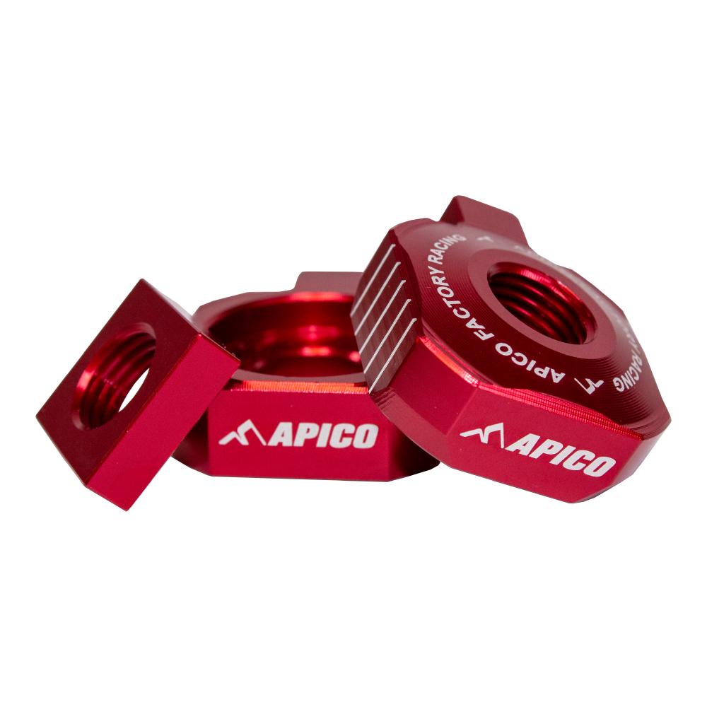 Apico Red Rab-15 - Rear Axle Blocks For Ktm Sx65 2016-2024, Husqvarna Tc65 2017-2024, Gas Gas Mc65 2021-2024