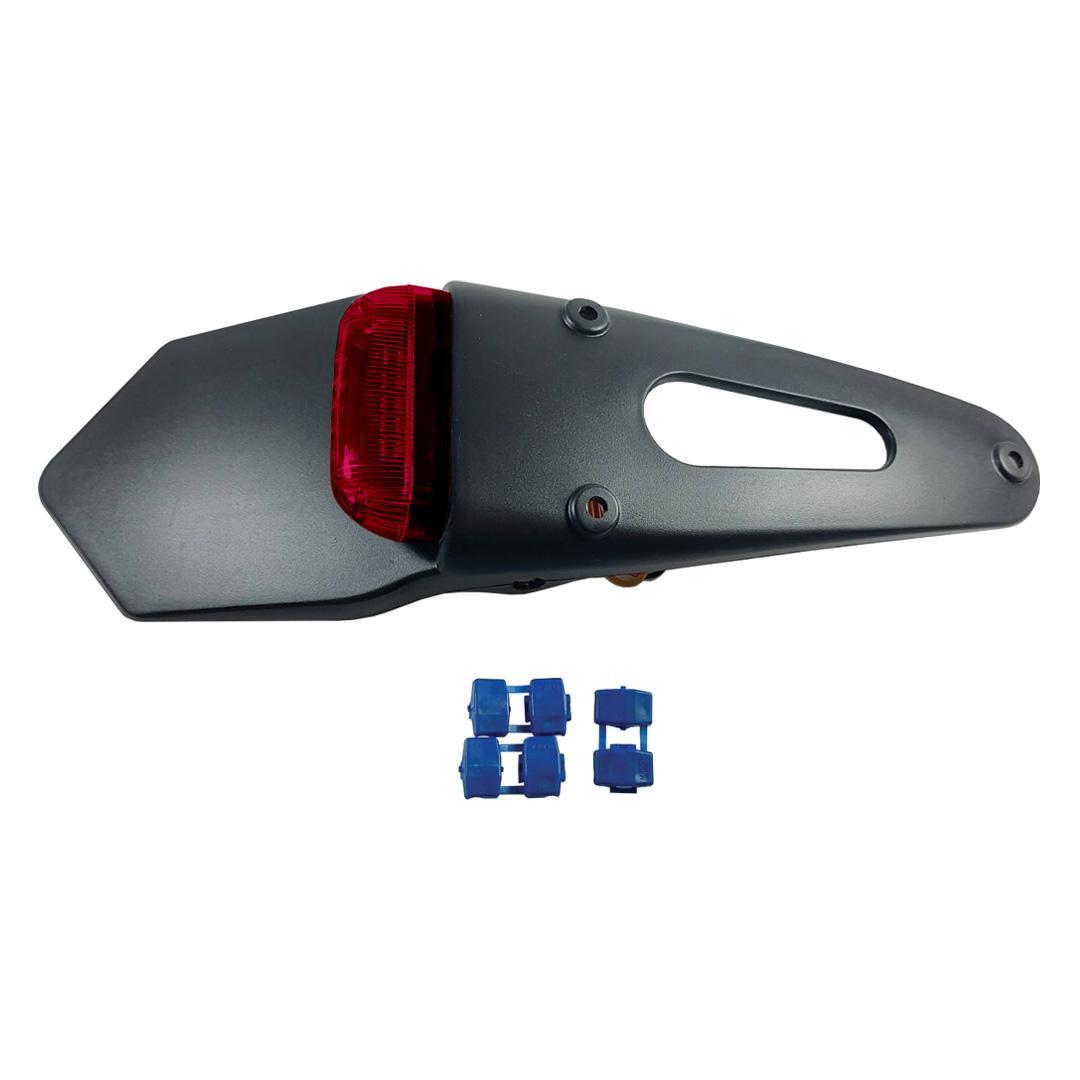 TAIL LIGHT UNI 2 RD - Apico Universal Rear LED Tail Light Enduro Style With Red Lens (Homologated)