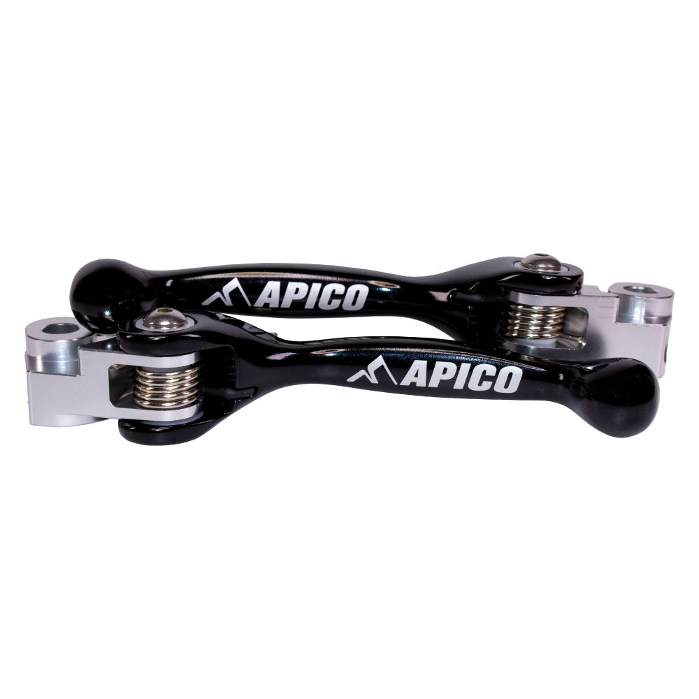 Apico Black Leflexi Set Gas 3 Bk - Set Of Braktec Flexi Levers For Gas Gas Ec/Ec-F250-350 2021-2023, Husqvarna Te/Fe 150-501 2022-2023