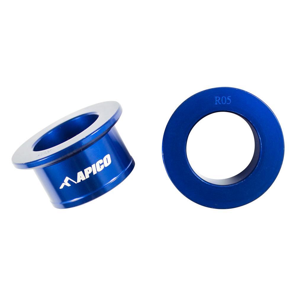 WSR YAM 3 BU - Apico Rear Wheel Spacers For Yamaha YZF 250/450 2009-2025 Blue