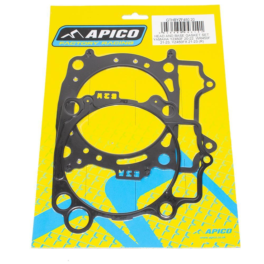 Apico Gthbyzf450 20 - Head & Base Gasket Set For Yamaha Yzf450 2020-2022, Wrf450 2021-2023, Yzf450x 2021-2023