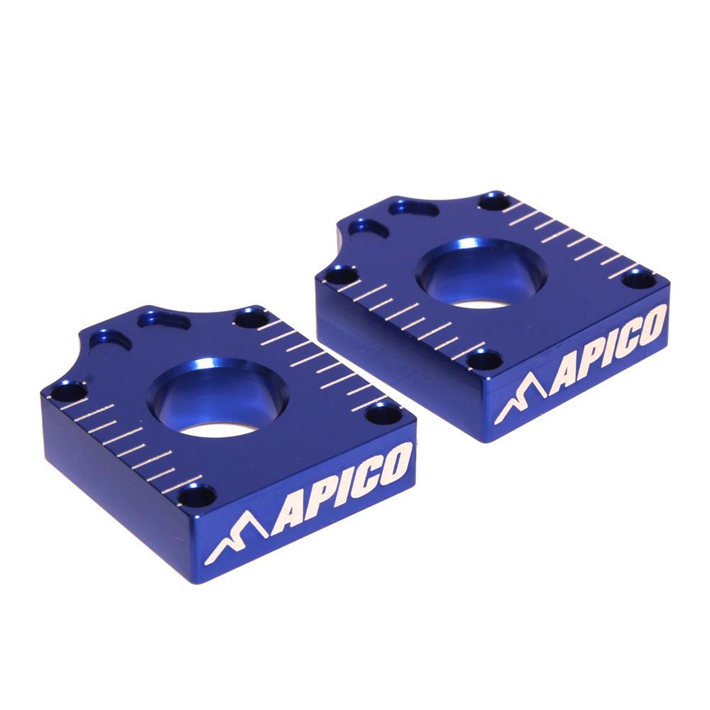 Apico Blue Rab-16 - Rear Axle Blocks For Yamaha Yz65 2018-2025, Yz85 2019-2025