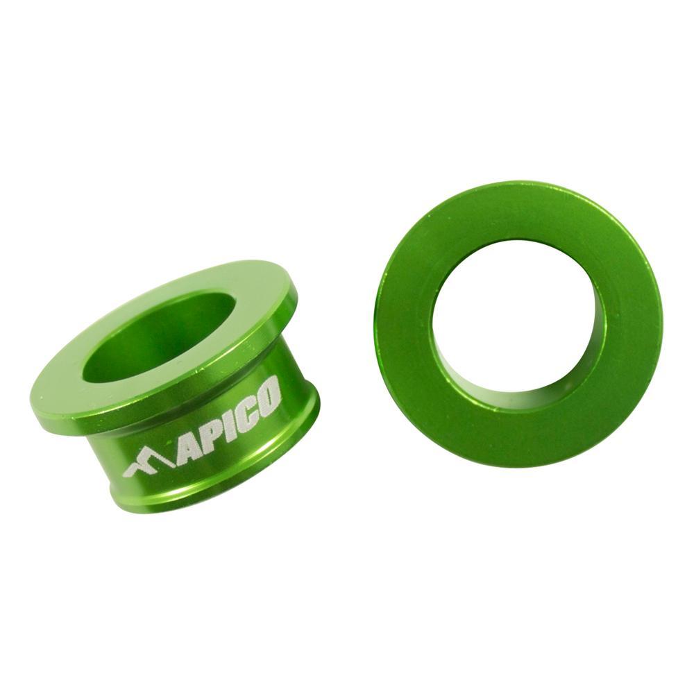 Apico Green Wsr Kaw 1 Gn - Rear Wheel Spacers For Kawasaki Kx85 2001-2023