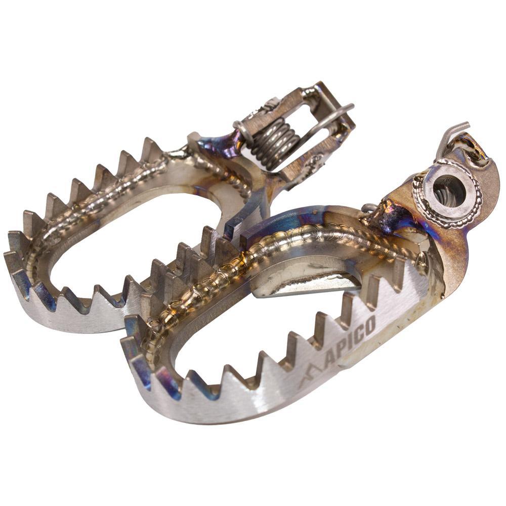 Apico Titanium Fptiod Beta 20 - Open Design Foot Pegs For Beta Rr 125/250/300 2T 2020-2024, Rr 350/390/430/480 4T 2020-2024